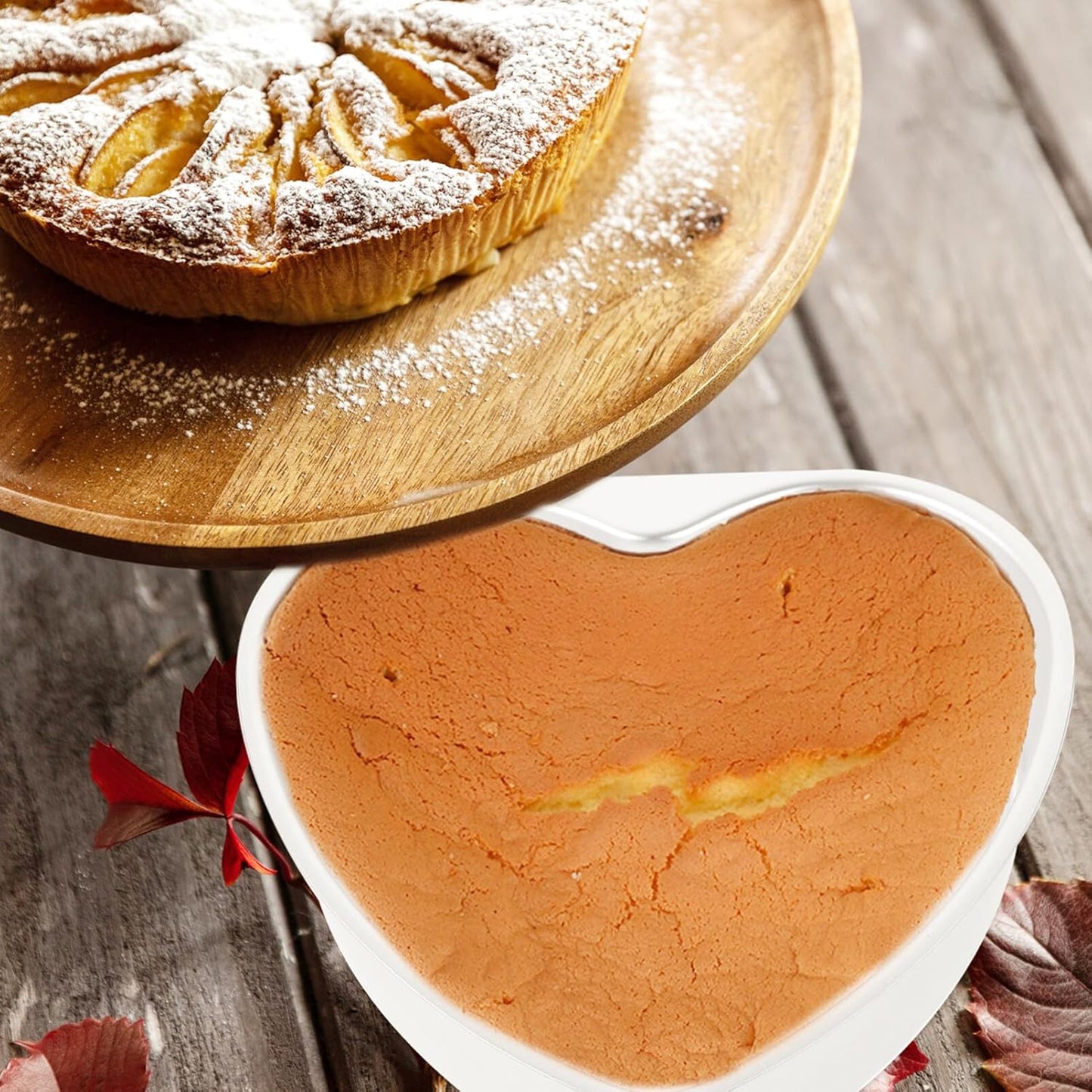 Nonstick 10-Inch Heart Shaped Cake Pan with Removable Bottom - DIY Baking Mold Tool for Heart Shape Cakes by Zerodeko