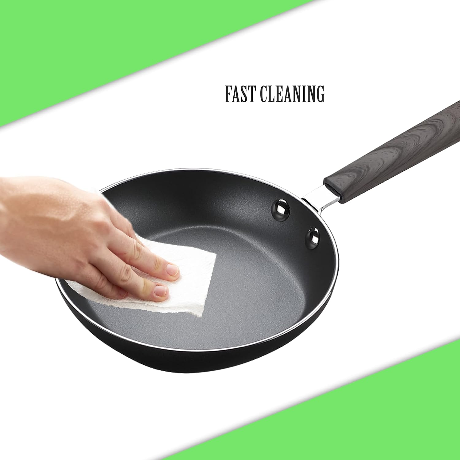 Nonstick 11 Inch Square Fry Pan for Classic Cooking - Not a Square Pan SP-1028, Gray