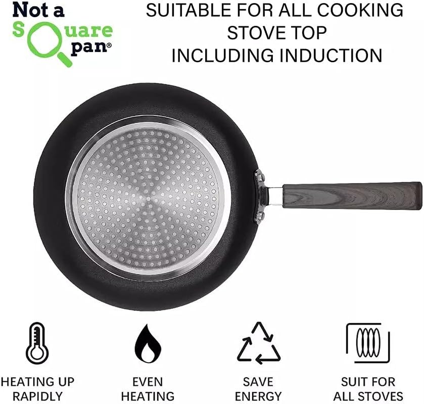 Nonstick 11 Inch Square Fry Pan for Classic Cooking - Not a Square Pan SP-1028, Gray