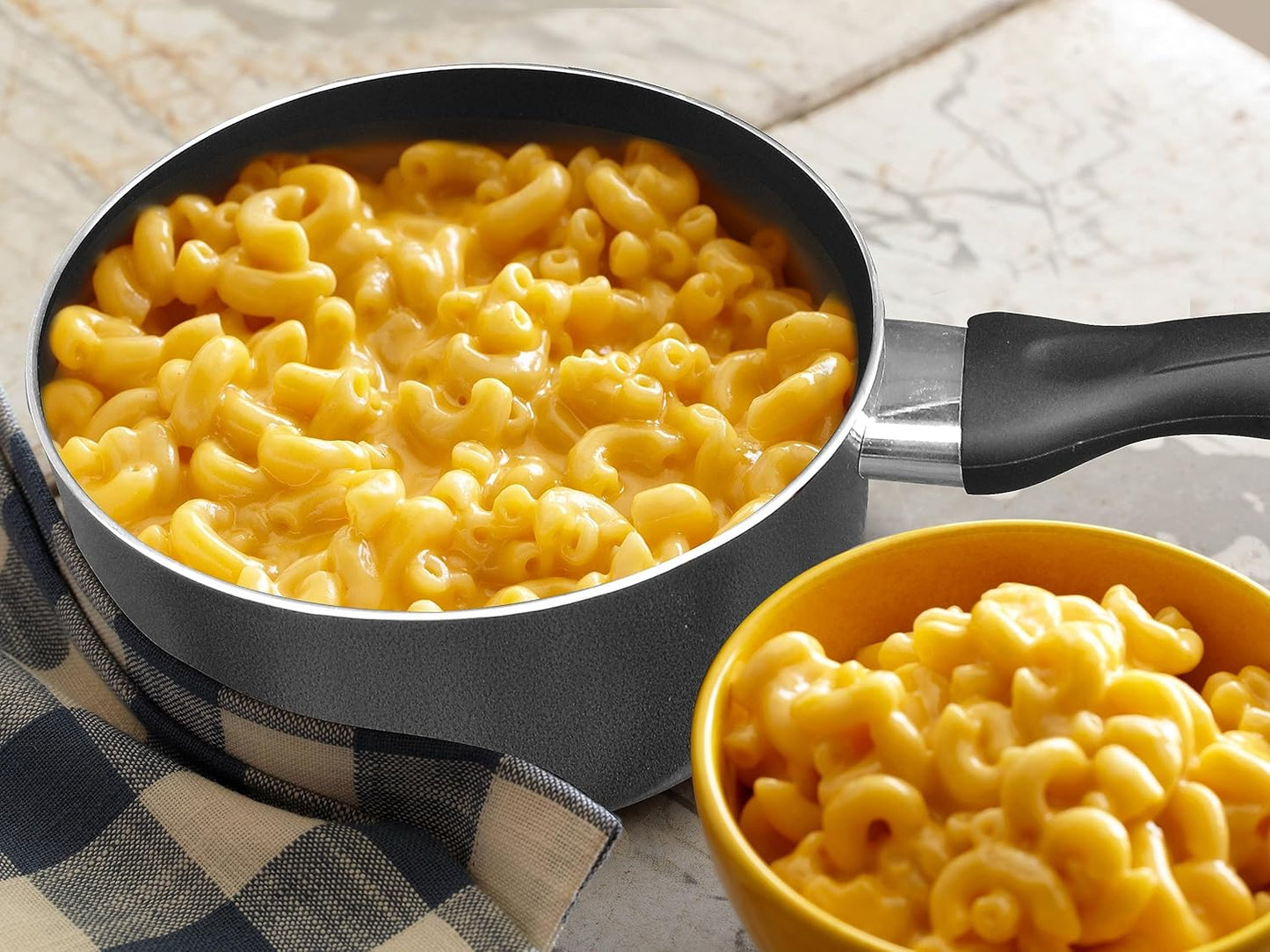 Nonstick Aluminum Frying Pan Set with Glass Lid - 6" & 2 Qt. Saucepan Bundle - Oven/Dishwasher Safe - Easy Cleaning