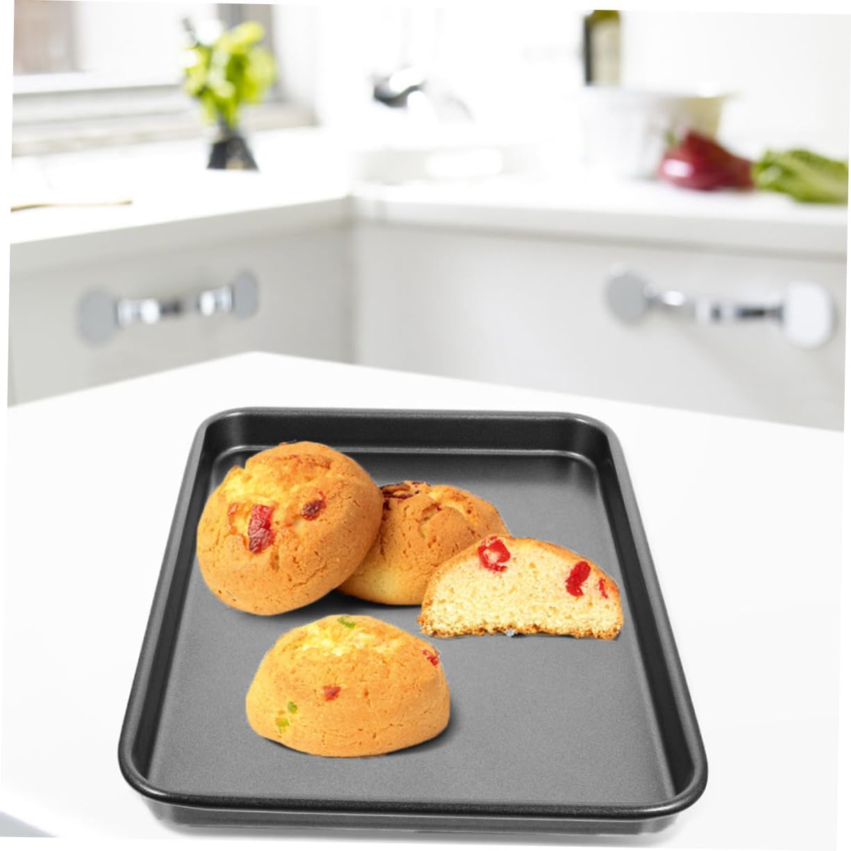 Nonstick Carbon Steel Baking Set: 2 Cookie Sheets, Bread Loaf Pans, Mini Baking Pans, and Skillet