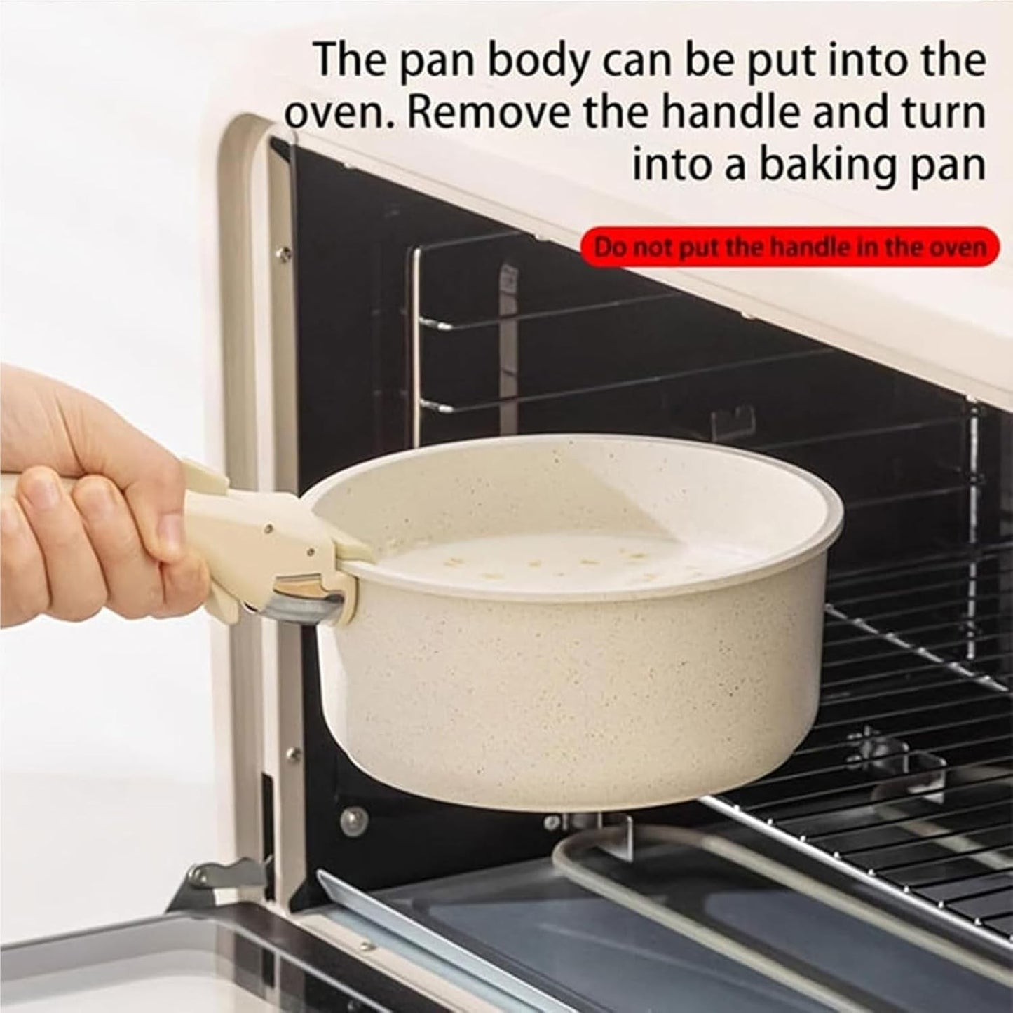 Nonstick Gourmetific Cookware Set with Detachable Handle - 11 Piece Ceramic Pots and Pans - Dishwasher Safe Kitchen Set