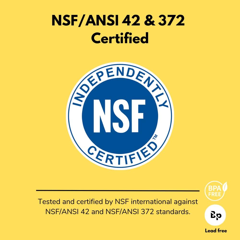 NSF Certified Max Strength Water Filter Replacement for Brita & Mavea Pitchers - 6 Count, 1 Year Supply