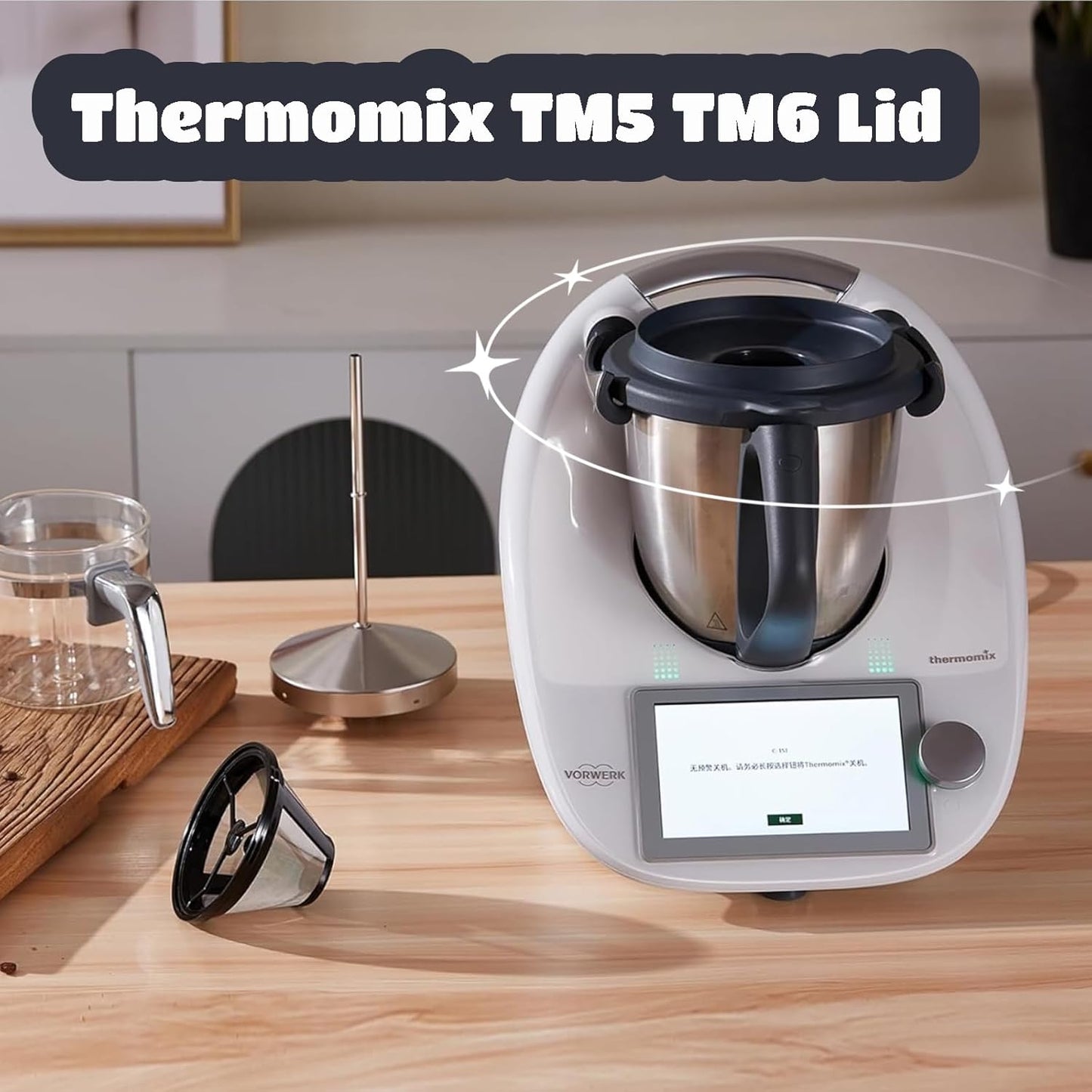 Nutrition-Preserving Mixer Bowl Lid for Thermomix TM5 TM6 - Multifunctional Cover