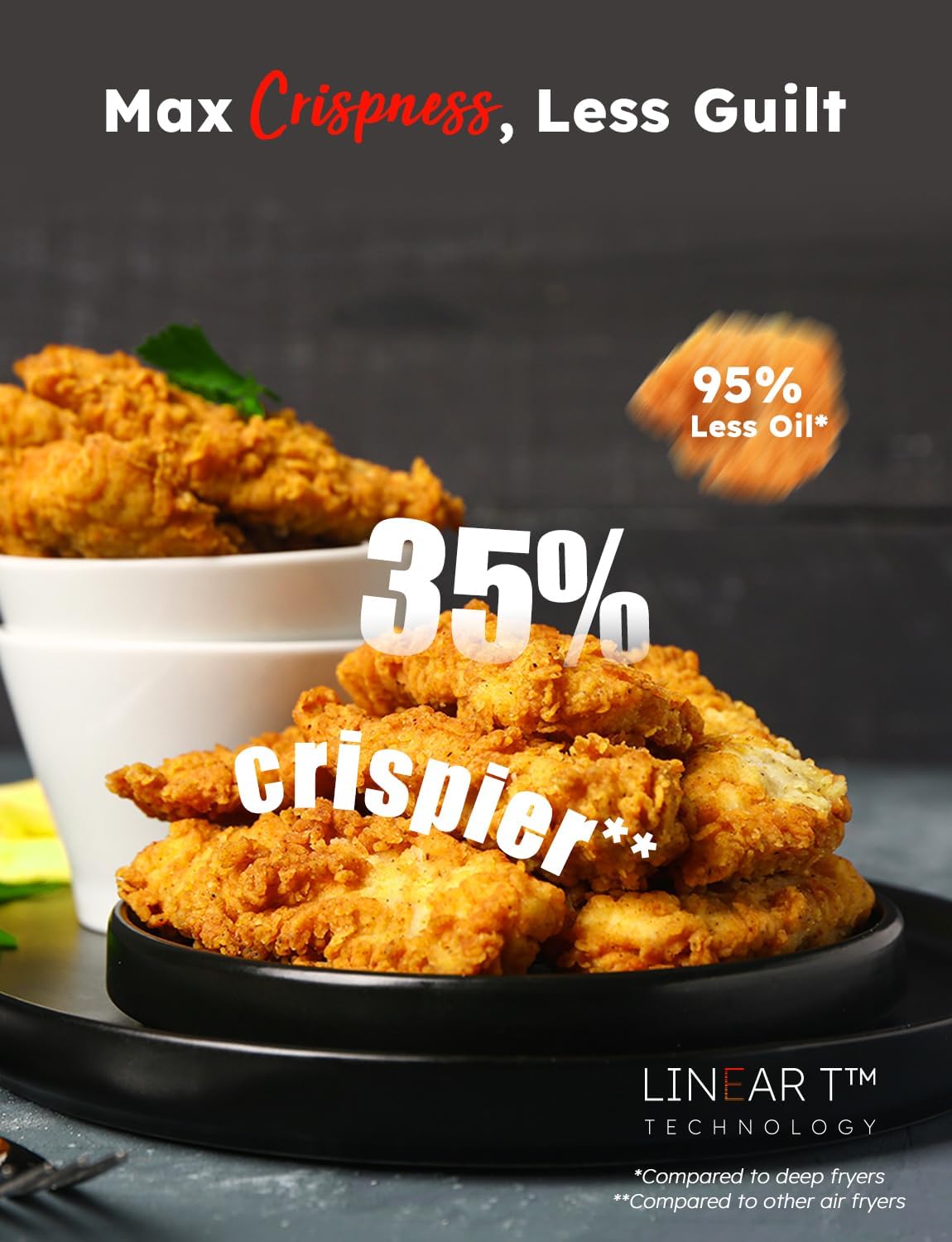 Nuwave Bravo XL Pro Air Fryer Toaster Oven with Grill Combo - 2025 New Ultra-Fast Convection System - 35% Crispier - 2X More Even - 142 Presets - 50-500F - Smarter Probe - PFAS Free - 30QT - Stainless Steel