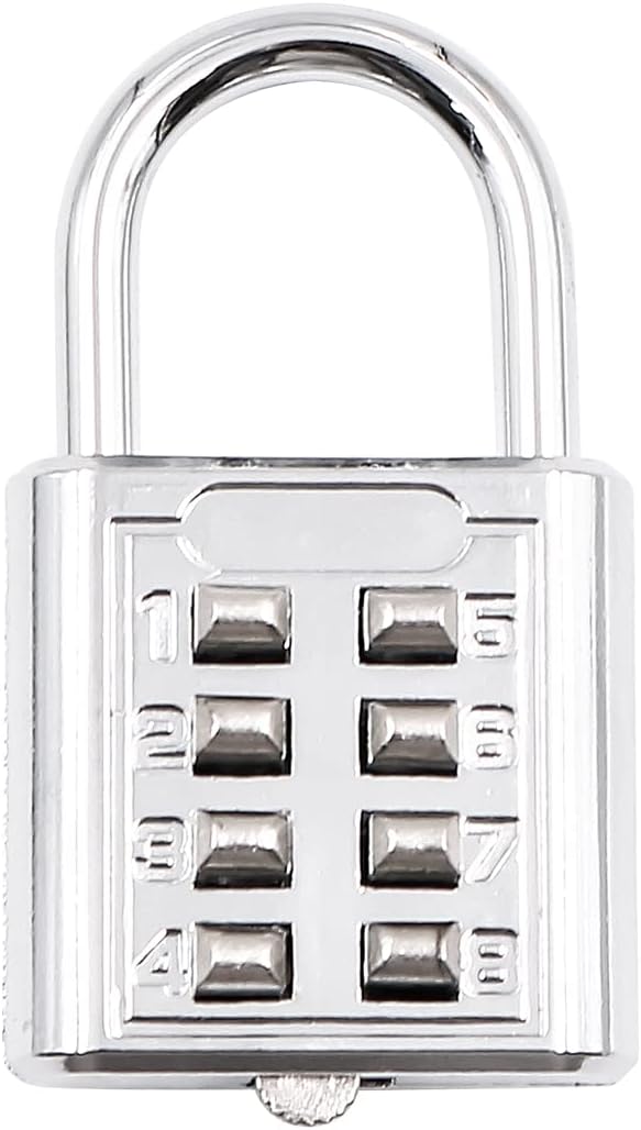 NUZAMAS 3 Pack Heavy Duty 4-Digit Combination Padlock with 35mm Zinc Alloy Body - Waterproof Keyless Lock for Home, School, and Garage - Corrosion Resistant Silver Locks