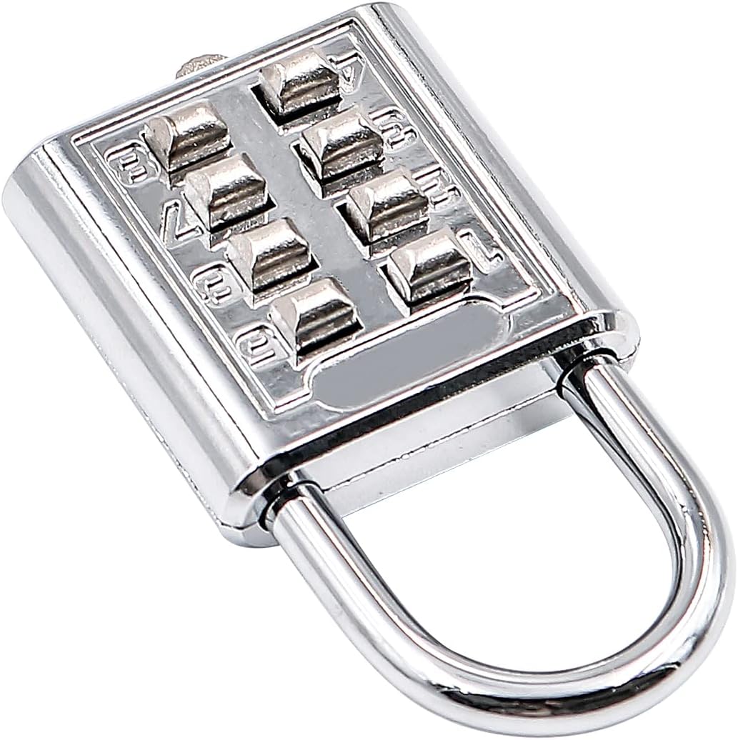 NUZAMAS 3 Pack Heavy Duty 4-Digit Combination Padlock with 35mm Zinc Alloy Body - Waterproof Keyless Lock for Home, School, and Garage - Corrosion Resistant Silver Locks