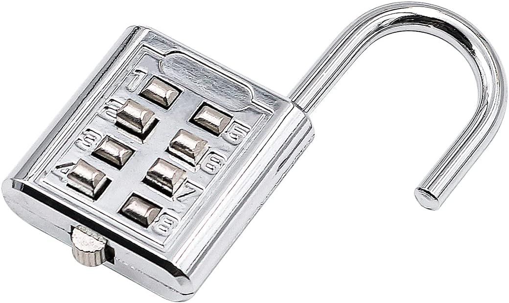 NUZAMAS 3 Pack Heavy Duty 4-Digit Combination Padlock with 35mm Zinc Alloy Body - Waterproof Keyless Lock for Home, School, and Garage - Corrosion Resistant Silver Locks