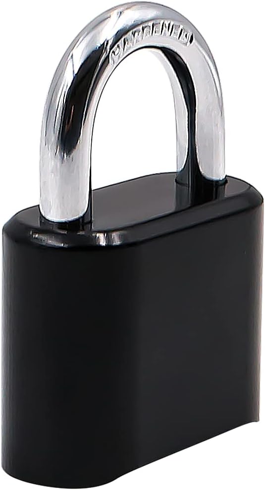 NUZAMAS 4-Wheel Zinc Alloy Combination Padlock Pack of 2 - Heavy Duty & Waterproof Keyless-Lock for Home, School, Garage Locker - Black