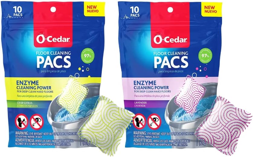 O-Cedar Floor Cleaning Pacs Bundle with Citrus and Lavender Scents - 20ct Total