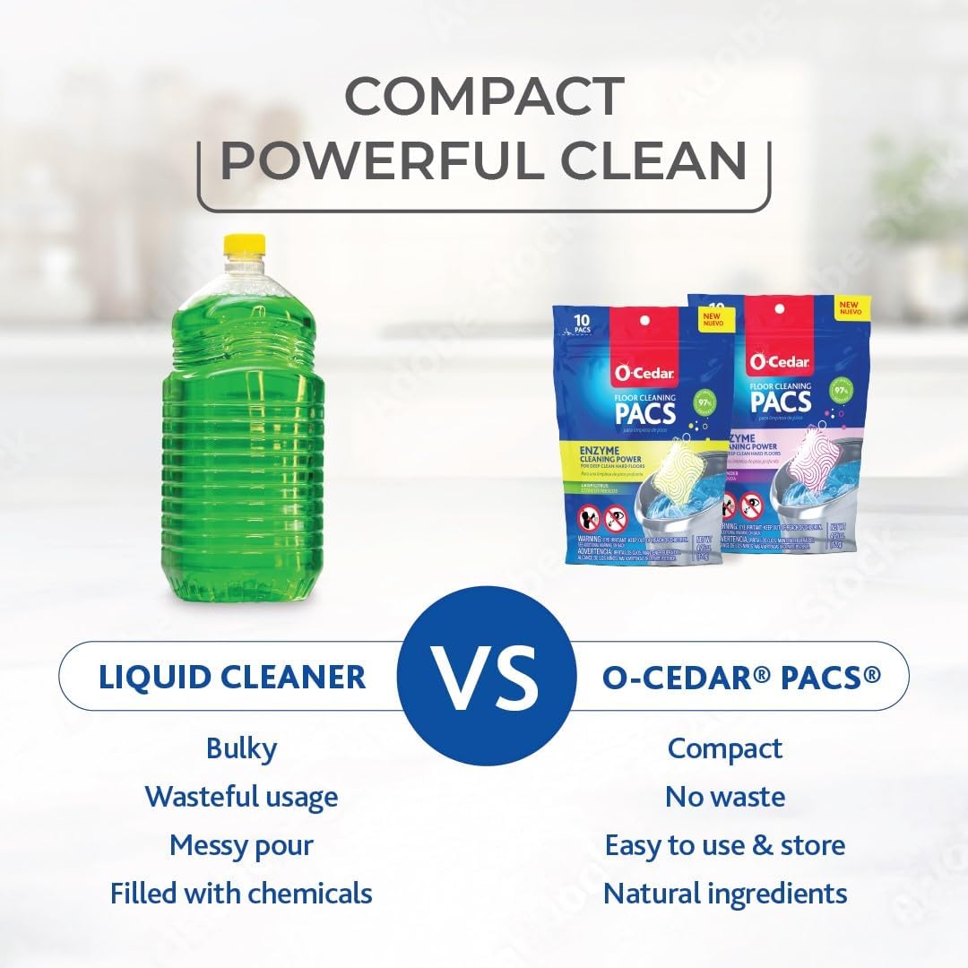 O-Cedar Floor Cleaning Pacs Bundle with Citrus and Lavender Scents - 20ct Total