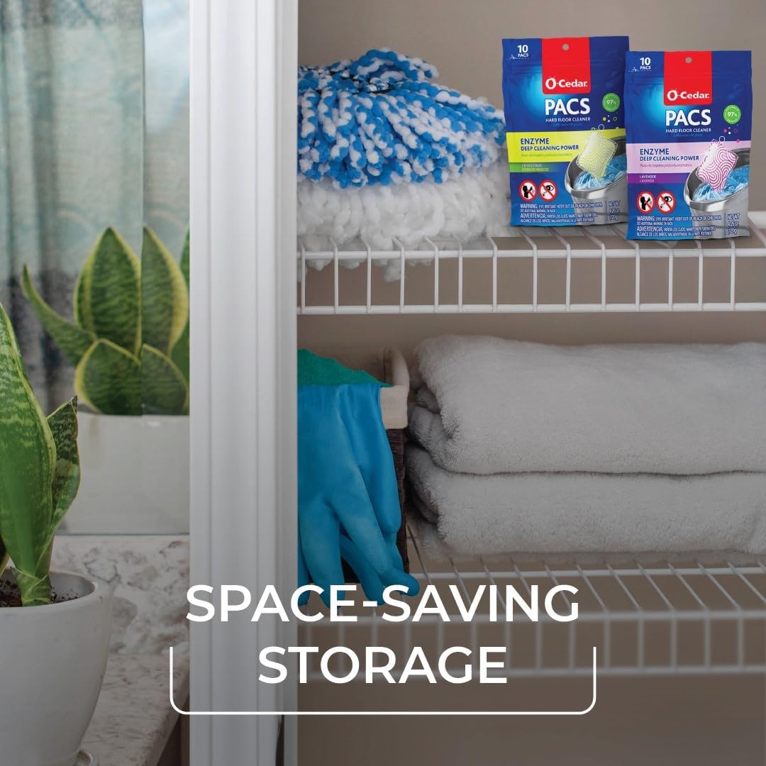 O-Cedar Floor Cleaning Pacs Bundle with Citrus and Lavender Scents - 20ct Total