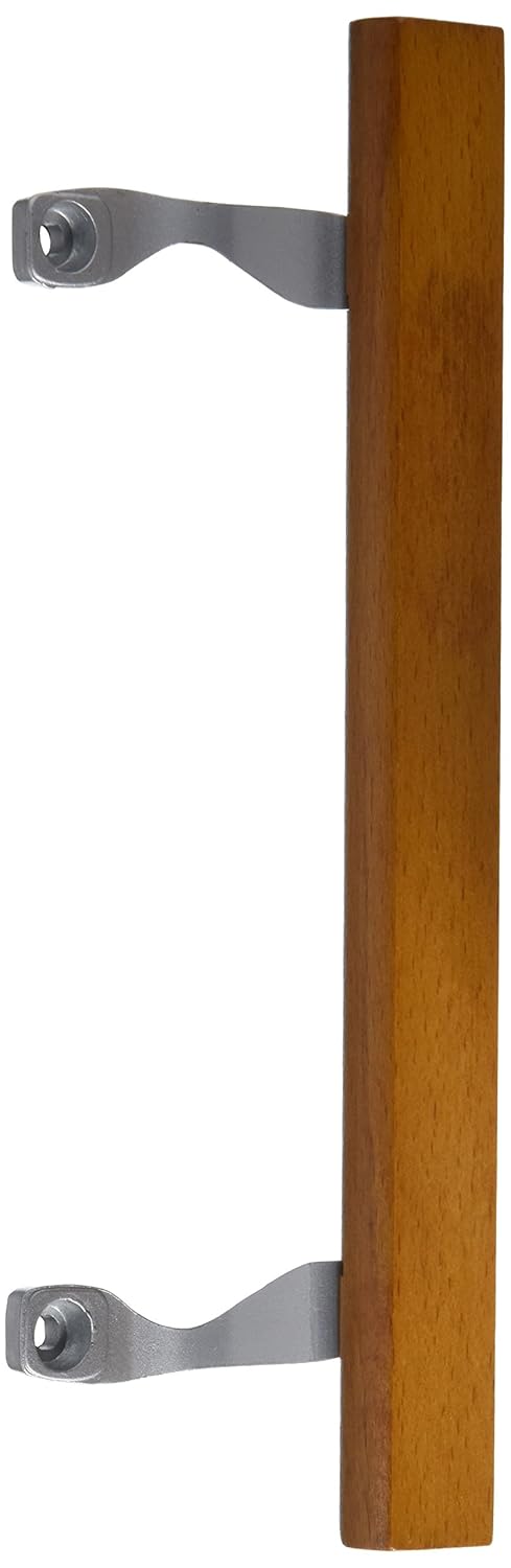 Oak Sliding Patio Door Handle Set - Replacement for Wood/Aluminum Grey Doors - Internal Handle Kit