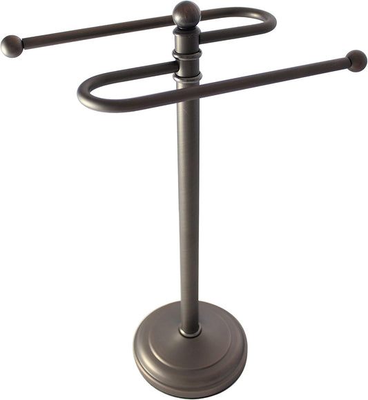 Oil Rubbed Bronze Freestanding Towel Holder for Bathroom Vanity Countertop - FDH Formosa Design Hardware