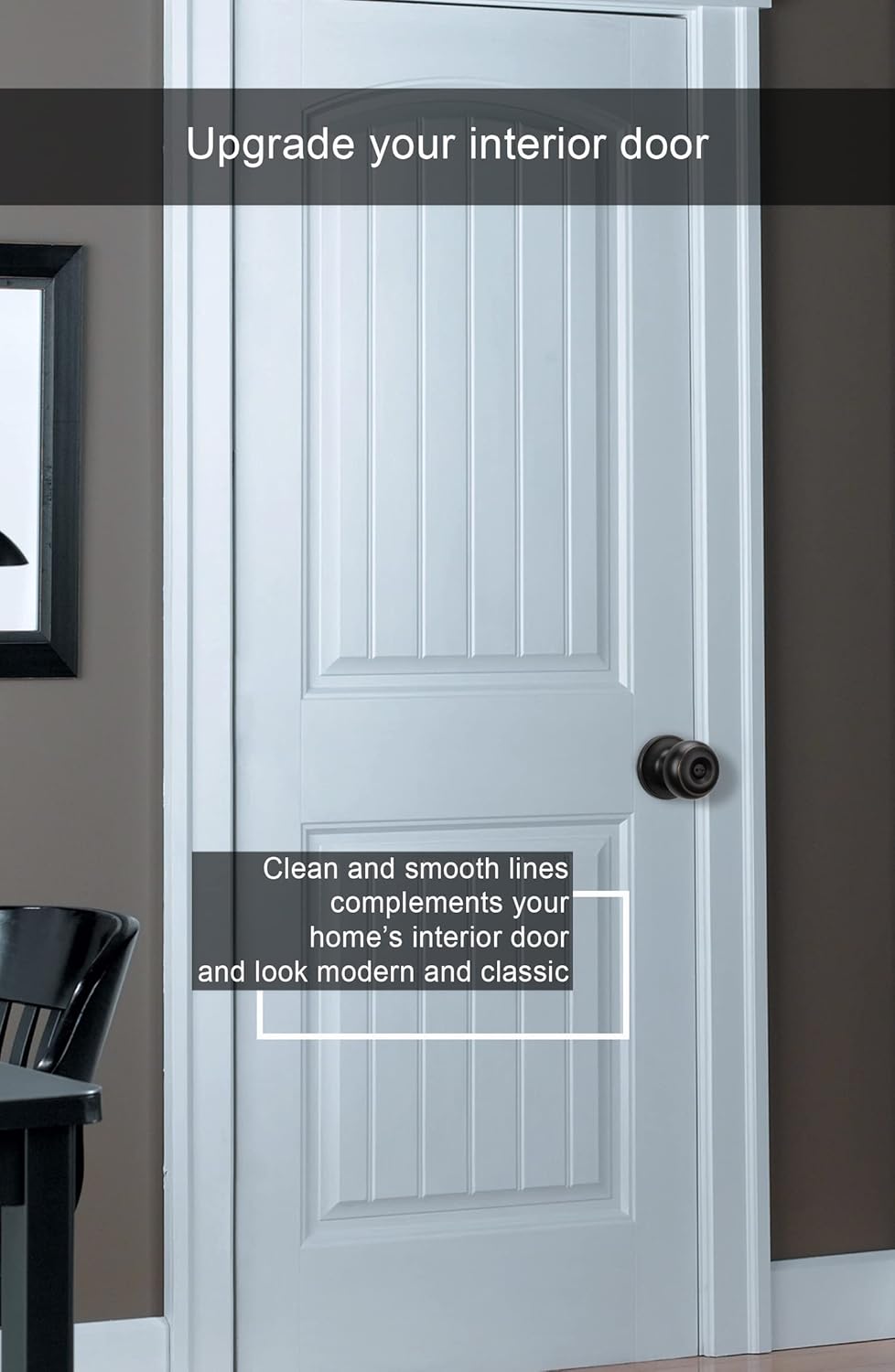 Oil-Rubbed Bronze Interior Door Knobs - Privacy Bedroom Knobs (3 Pack)