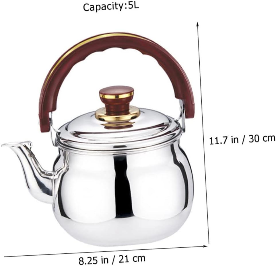 OMaju Stainless Steel Tea Kettle - Chirping Kettle, Water Jug, Ceramic Teapot