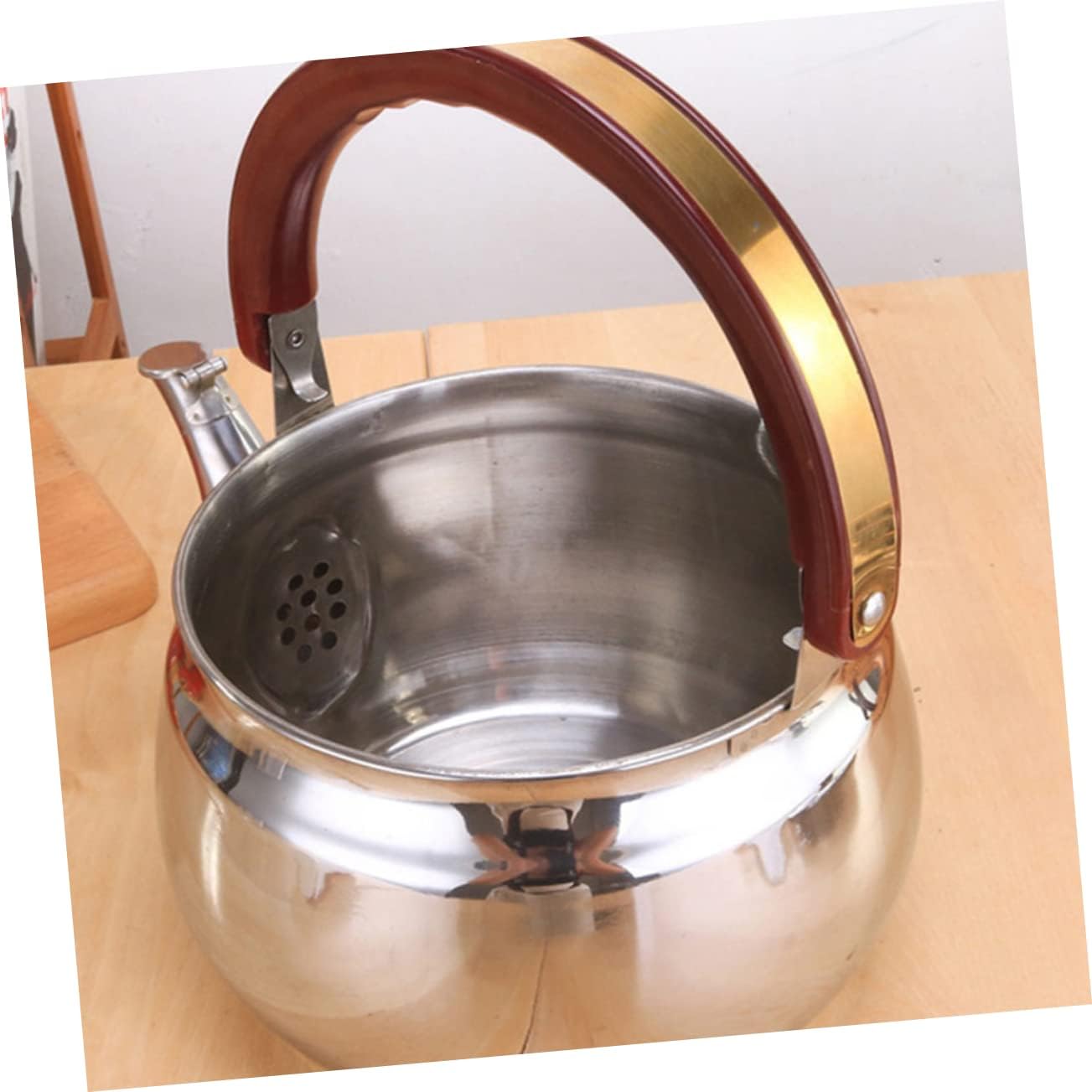 OMaju Stainless Steel Tea Kettle - Chirping Kettle, Water Jug, Ceramic Teapot