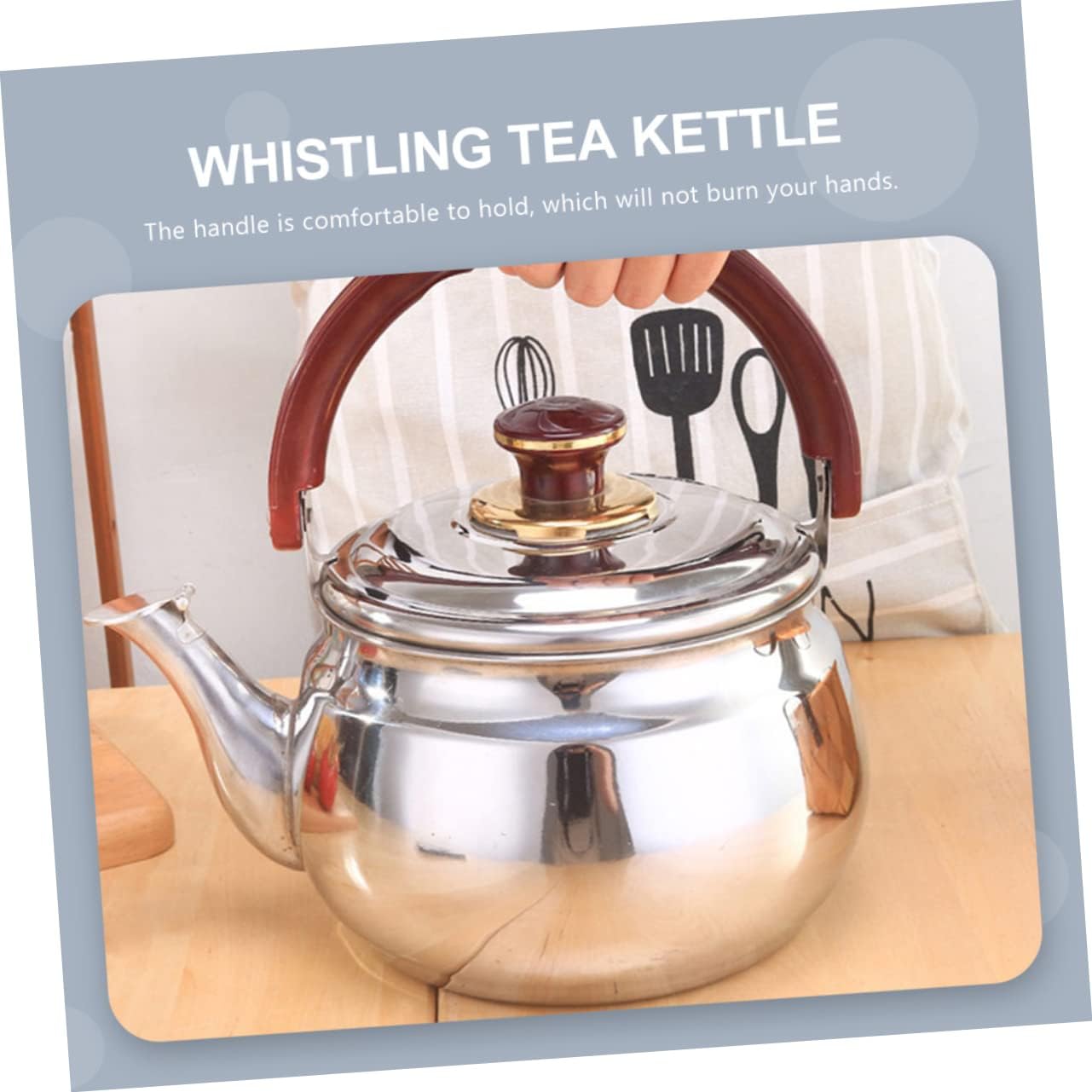 OMaju Stainless Steel Tea Kettle - Chirping Kettle, Water Jug, Ceramic Teapot