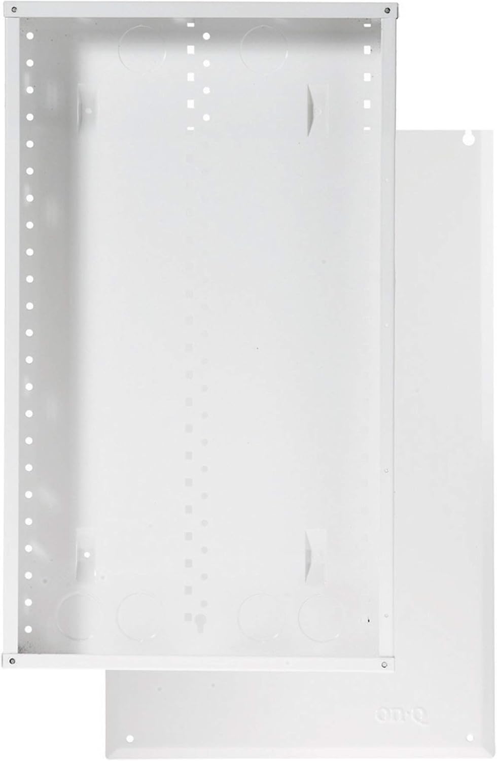 On-Q Legrand EN2800 28 Inch Recessed Media Enclosure with 20 Gauge Box - White, Cable Wall Cover with 2.5 Inch Openings and Mounting Hardware