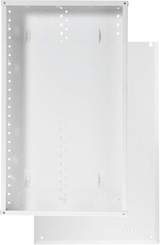 On-Q Legrand EN2800 28 Inch Recessed Media Enclosure with 20 Gauge Box - White, Cable Wall Cover with 2.5 Inch Openings and Mounting Hardware