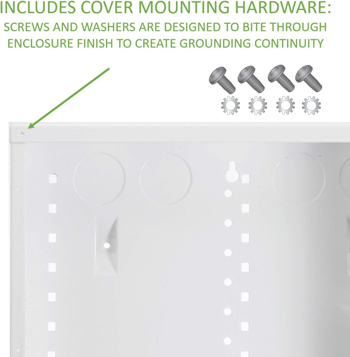 On-Q Legrand EN2800 28 Inch Recessed Media Enclosure with 20 Gauge Box - White, Cable Wall Cover with 2.5 Inch Openings and Mounting Hardware