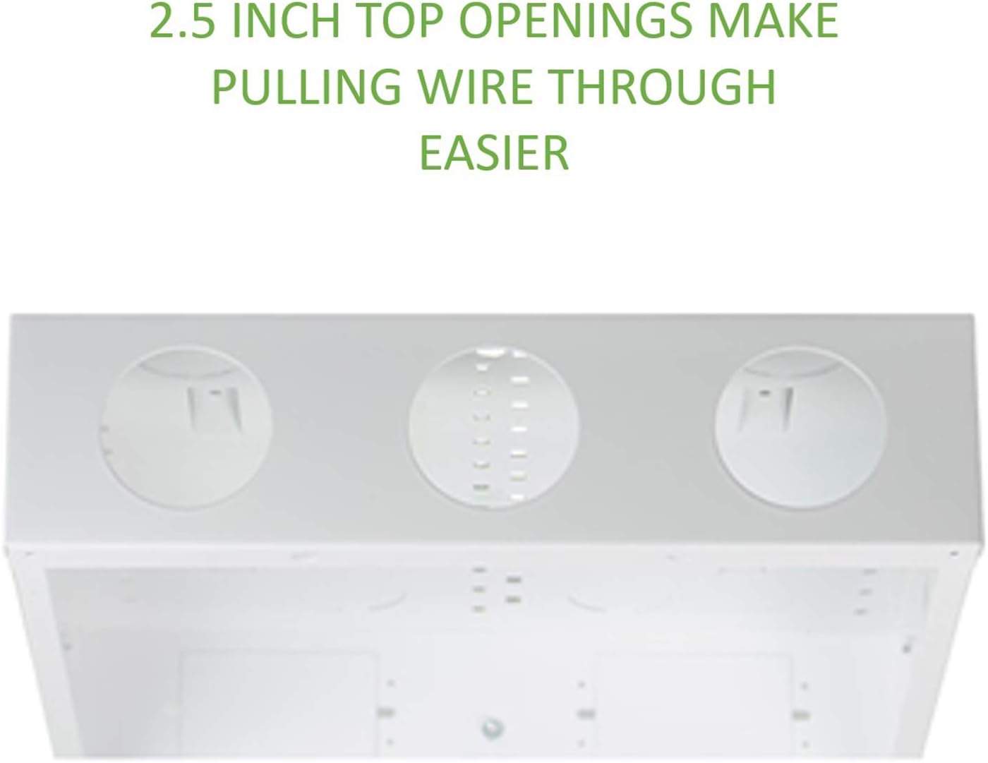 On-Q Legrand EN2800 28 Inch Recessed Media Enclosure with 20 Gauge Box - White, Cable Wall Cover with 2.5 Inch Openings and Mounting Hardware