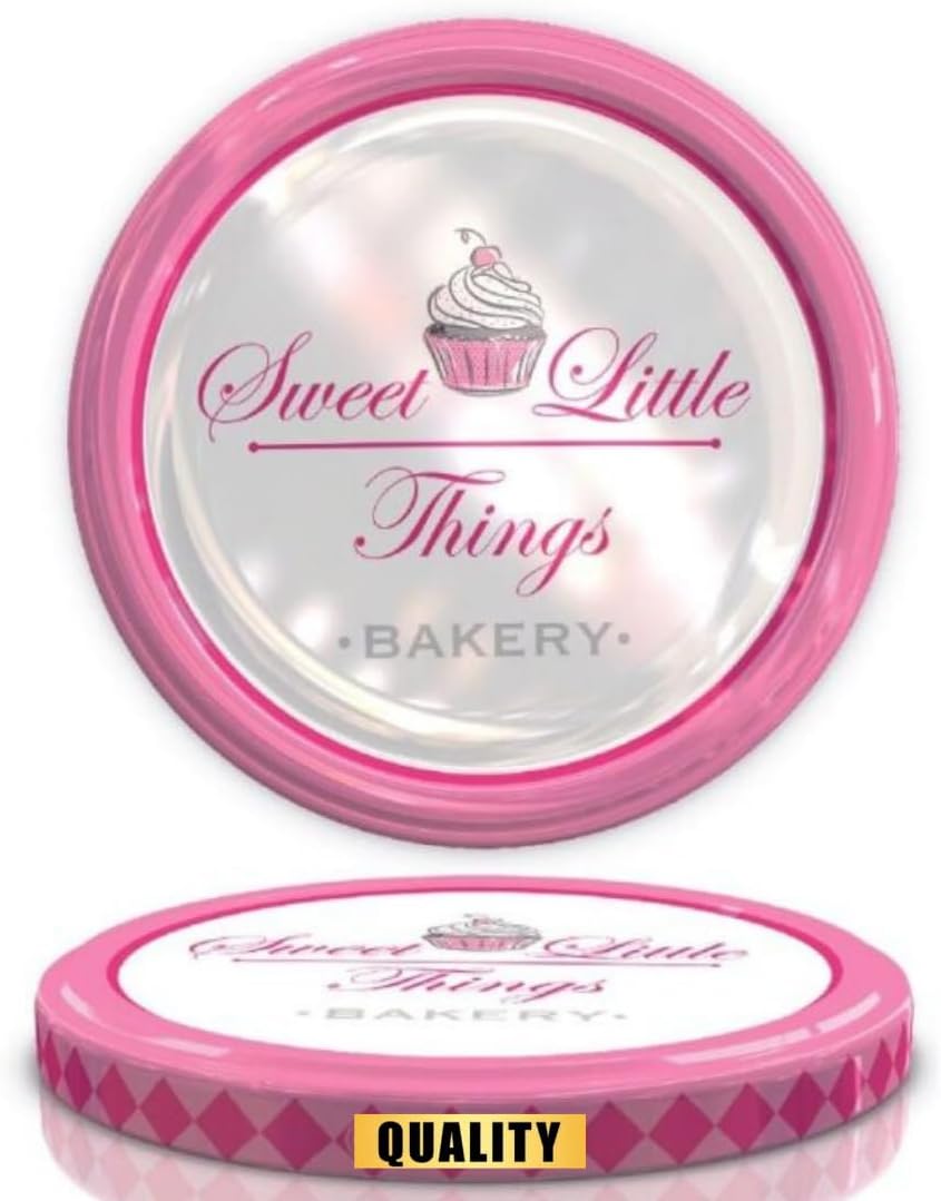 ONONEXPRESS 82mm Pink Twist Off Lids for Pickle & Large Jars - Pack of 10 Multipurpose Sweet Little Things