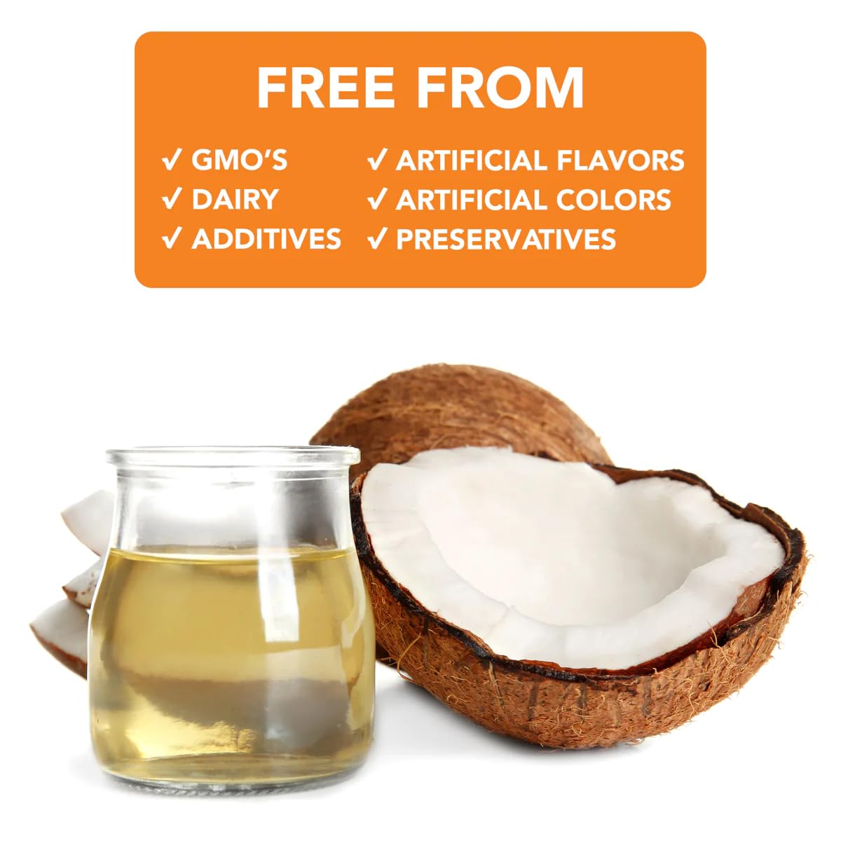 Organic Miracle Palm Virgin Coconut Oil for Skin, Hair, Cooking & Baby Care - 1 Gallon Unrefined Coconut Oil for Baking, Sautéing & Stir Frying