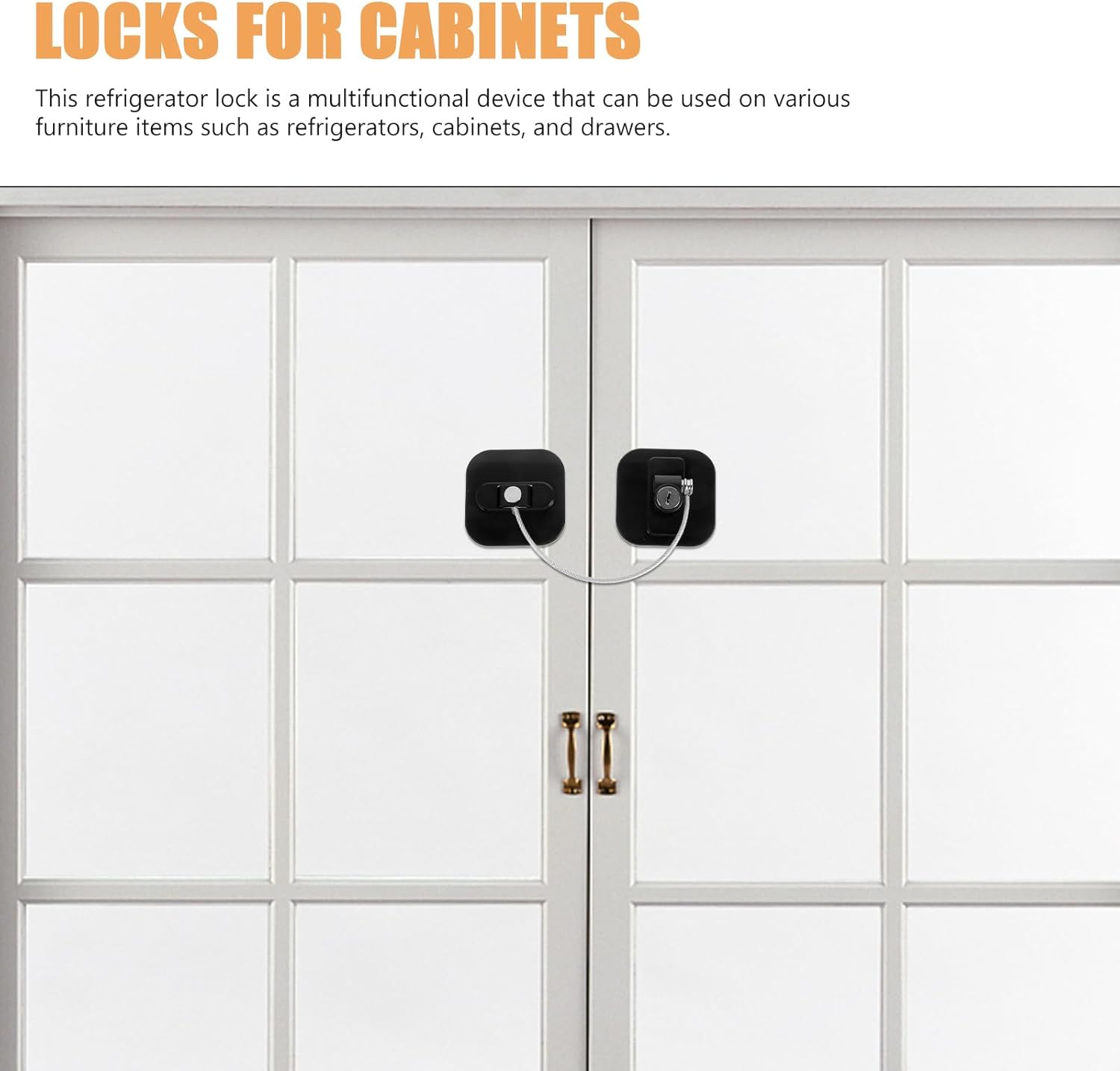 OSALADI Multifunctional Combination Lock Set for Fridge, Suitcase, and Cabinet - Plastic Protective Equipment Drawer Safety Locks with Password Protection