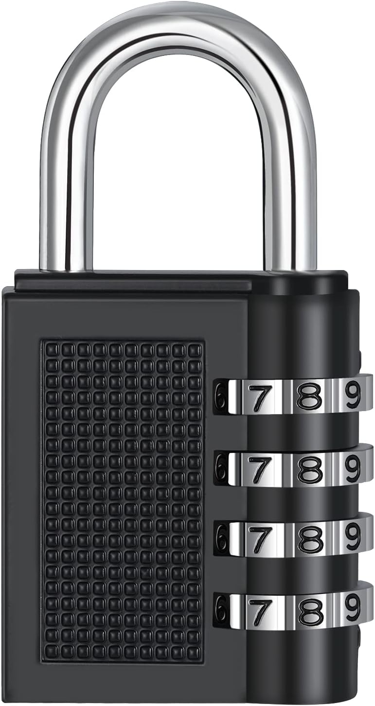 Outdoor 4-Digit Combination Locker Lock for Gym, School, Gates, Doors - Key Box Wall Mount or Door Knob Hang - Key Lock Box for Outside