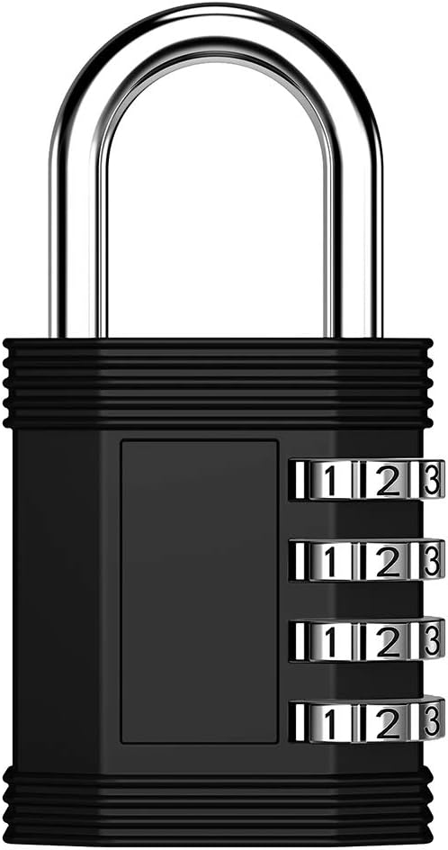 Outdoor 4 Digit Combination Locker Lock for Gym, School, Gates, Doors - Key Lock Box for Outside - Wall Mount or Door Knob Hang