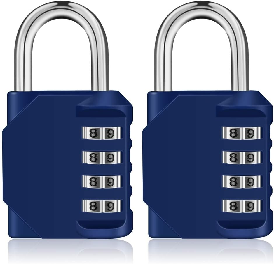 Outdoor 4-Digit Combination Padlock for School, Gym, and Black Lock - ZHEGE Lock