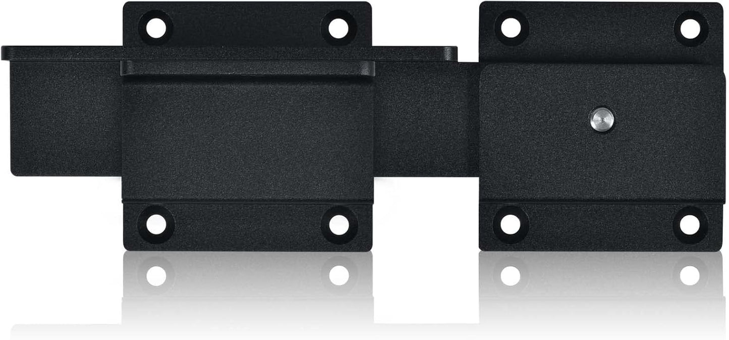 Outdoor Aluminum Flip Gate Latch Lock with Padlock Hole for Wooden Fence - Ideal for Swing Open Gate, Double Gate, Barn Door, Shed, Vinyl Fence, Yard - Black (1 Pack) - WildKart