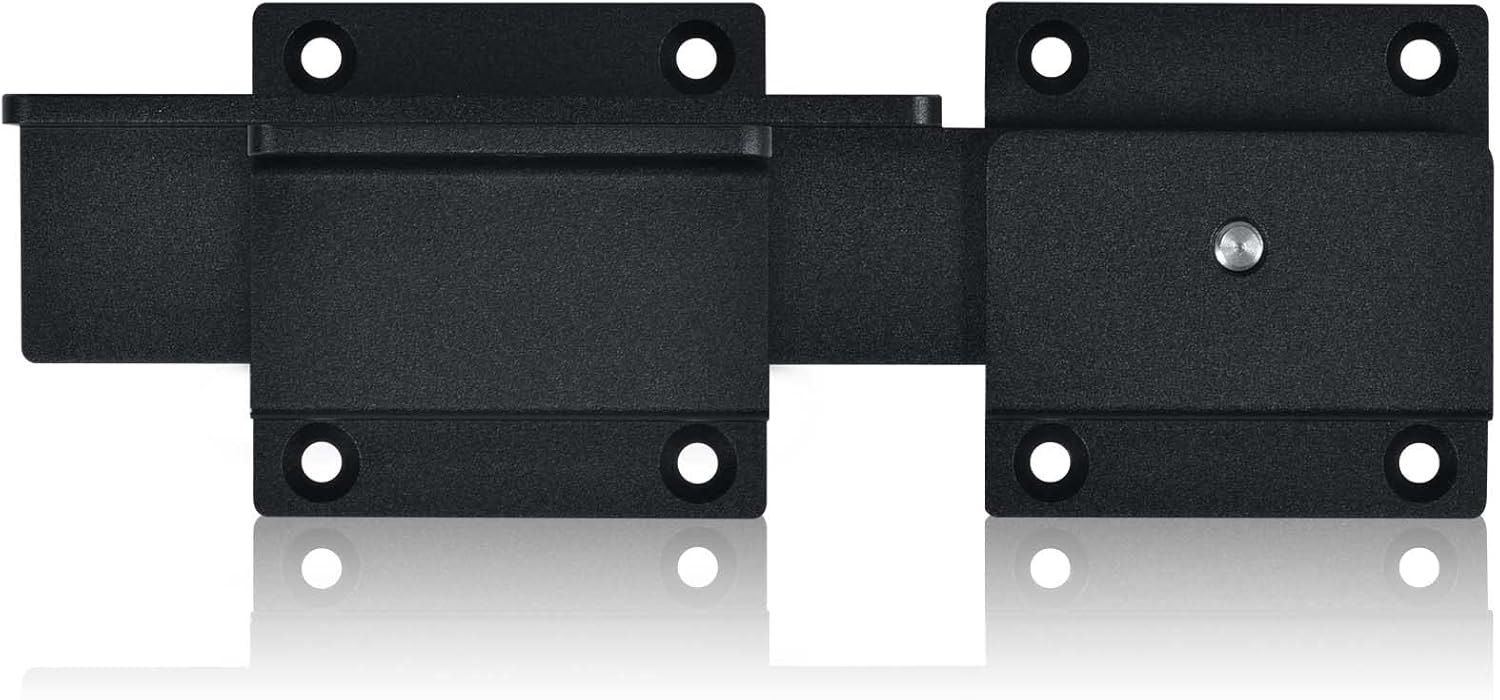 Outdoor Aluminum Flip Gate Latch Lock with Padlock Hole for Wooden Fence - Ideal for Swing Open Gate, Double Gate, Barn Door, Shed, Vinyl Fence, Yard - Black (1 Pack) - WildKart