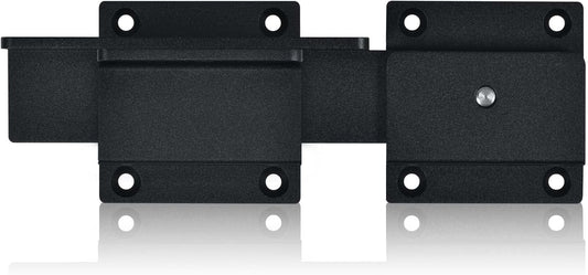 Outdoor Aluminum Flip Gate Latch Lock with Padlock Hole for Wooden Fence - Ideal for Swing Open Gate, Double Gate, Barn Door, Shed, Vinyl Fence, Yard - Black (1 Pack) - WildKart