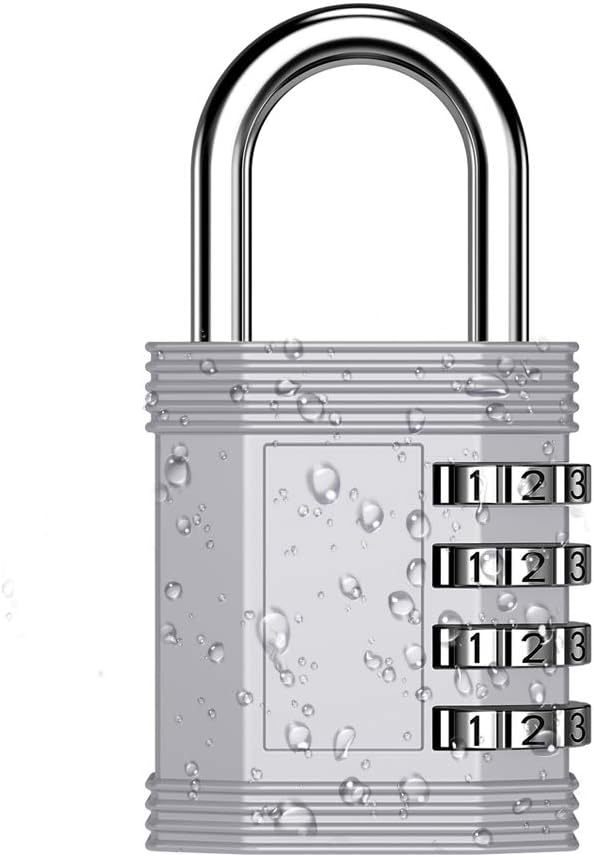 Outdoor Combination Locker Lock with 4 Digits for Gym, School, Gates, Doors - Key Box for Outside - Wall Mount or Door Knob Hang