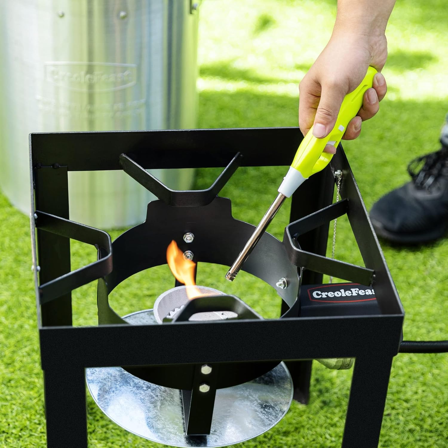 Outdoor Cooking Set: CreoleFeast TFS3010 Propane 30 Qt. Turkey and 10 Qt. Fish Fryer Boiler Steamer with 50,000 BTU Burner