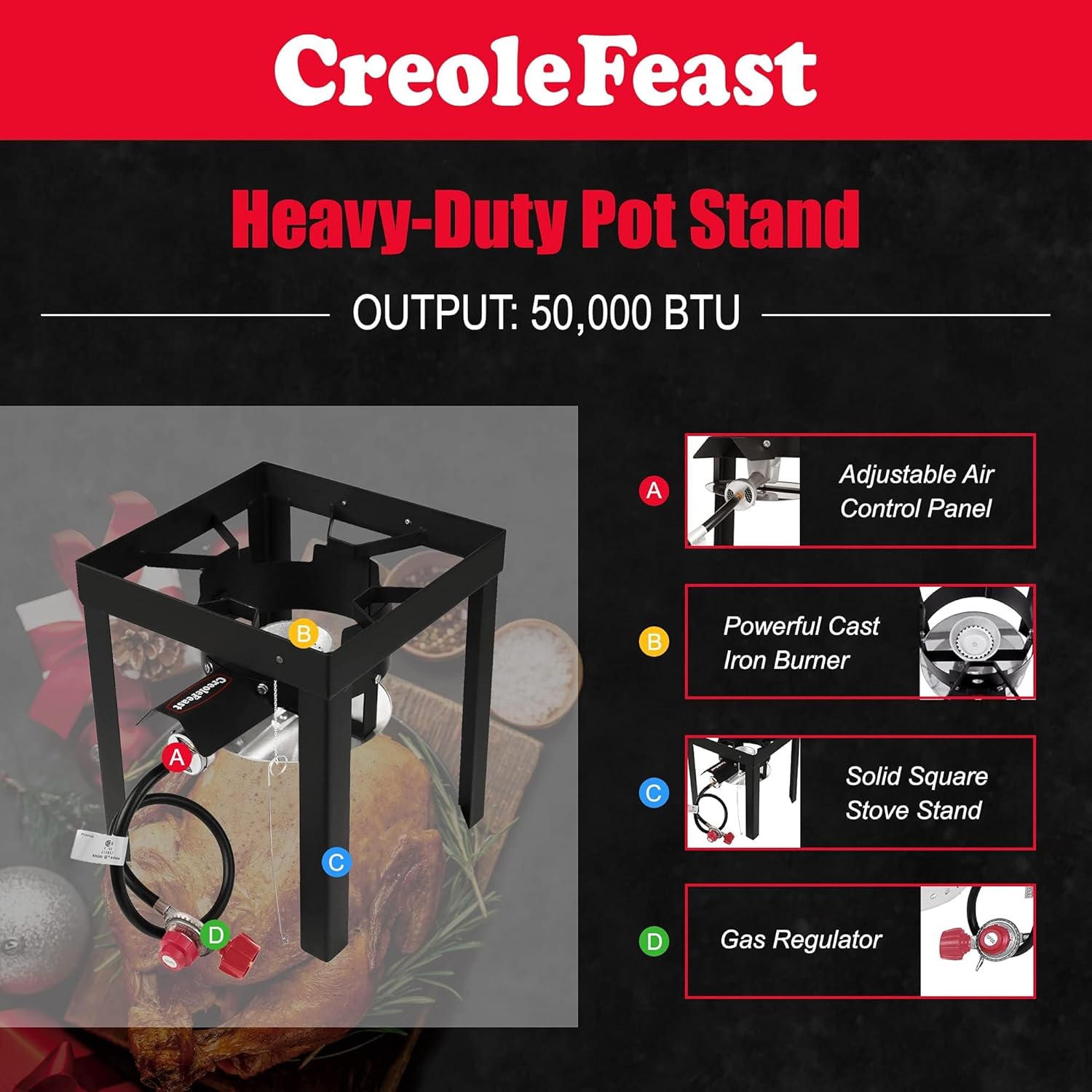 Outdoor Cooking Set: CreoleFeast TFS3010 Propane 30 Qt. Turkey and 10 Qt. Fish Fryer Boiler Steamer with 50,000 BTU Burner