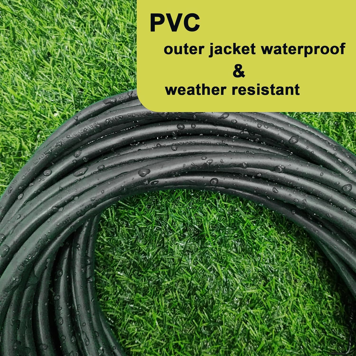 Outdoor Extension Cord 30 Ft - Waterproof 16/3 Electric Cord, 16 Gauge 3 Prong, SJTW, 13A 1625W 125V, Grounded Plug, Black