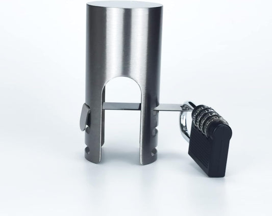 Outdoor Faucet Cover with Password Padlock - Prevent Water Loss with Multifunctional Protective Lock for Faucets and Valves - A-Type Small Opening, Black