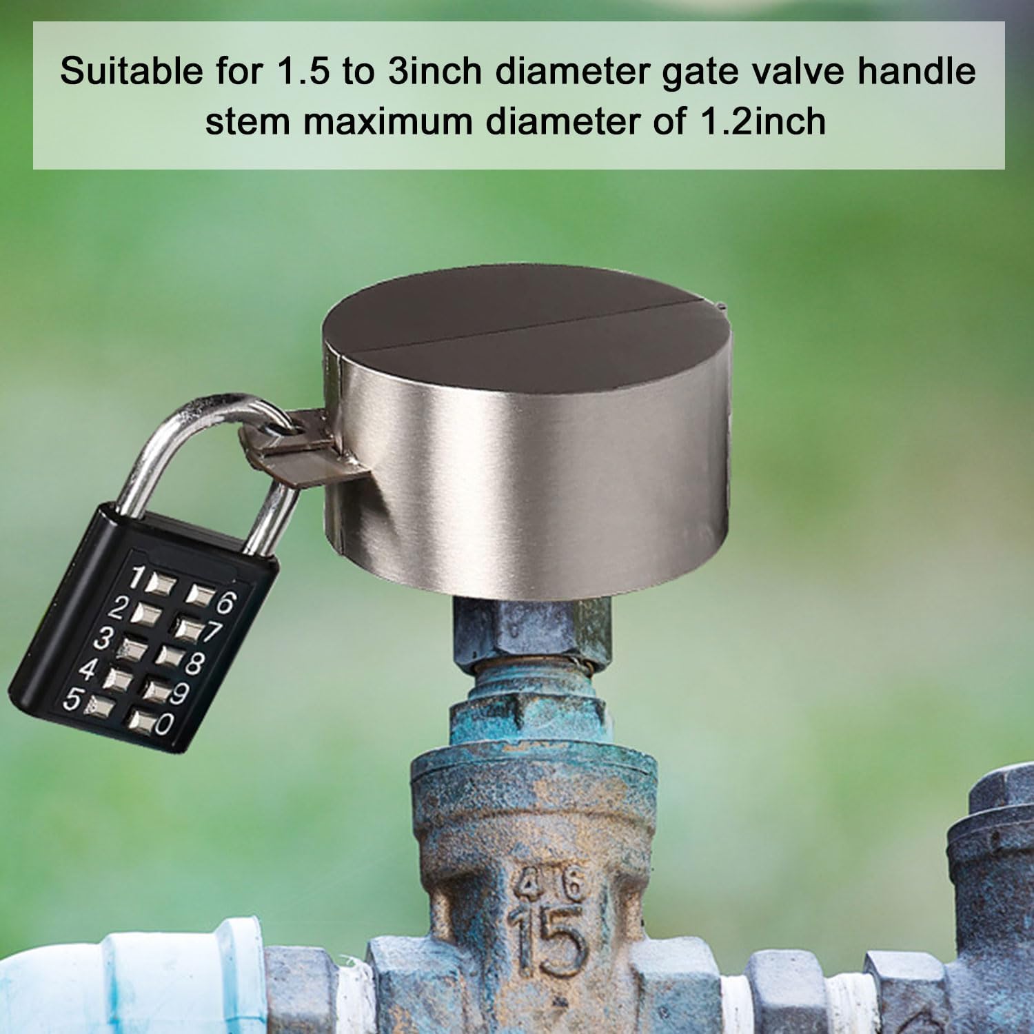 Outdoor Water Spigot Lock with Padlock - Prevent Water Theft and Unauthorized Use - Hose Bib Lock for Outside Faucets