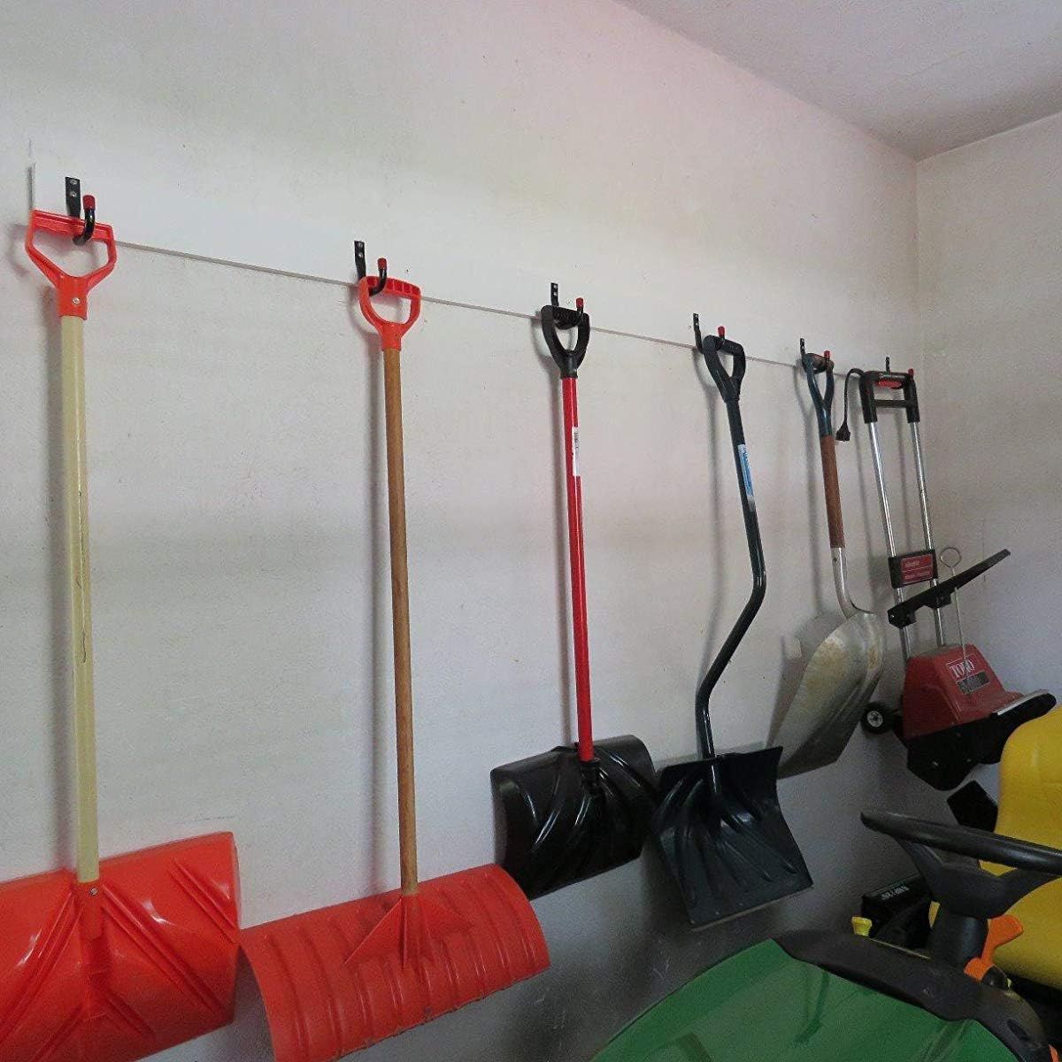 Pack of 10 Black Heavy Duty J Utility Hangers for Garage Storage by Yisunnan