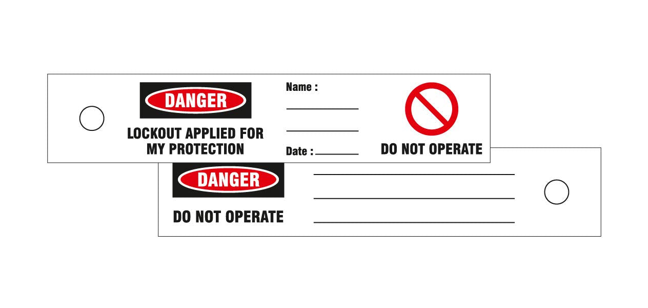 Pack of 10 Disposable Padlock Lockout Tags by Zing Green Products 7339