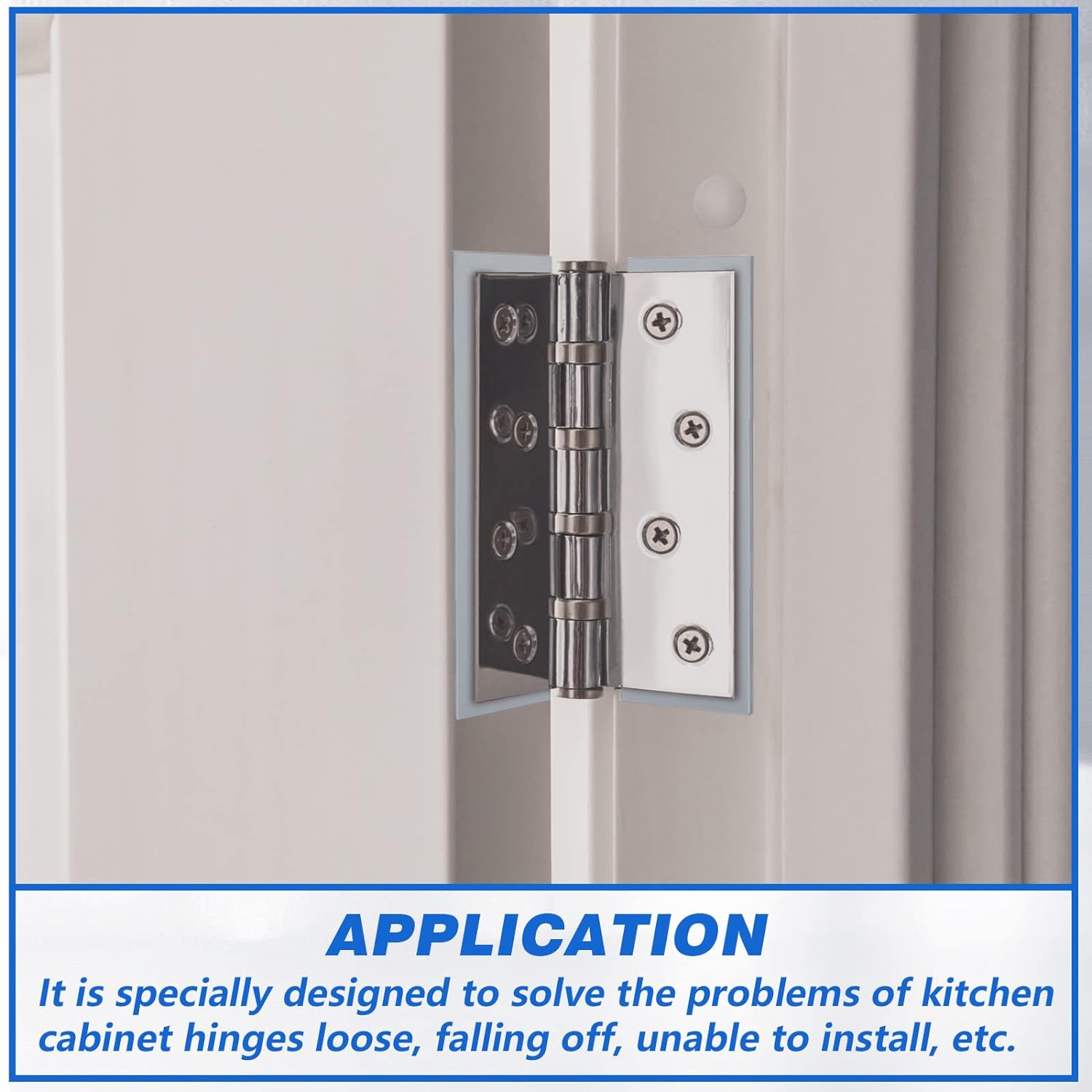 Pack of 10 Gray Stainless Steel Door Hinge Repair Kit Shims - 16 Gauge Steel, Coated Finish, 4-1/2" Length x 1-5/8" Width