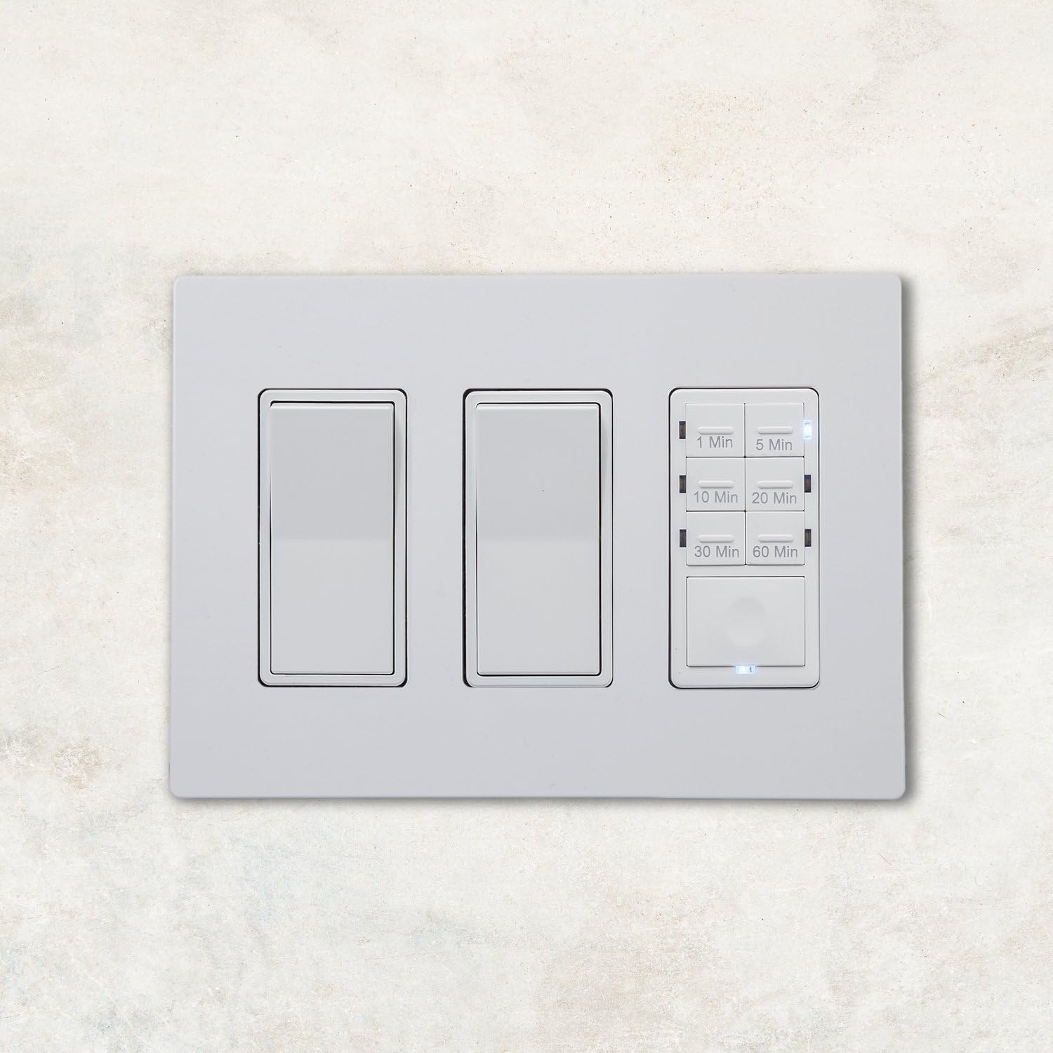 Pack of 10 Maxxima White 3-Gang Decorative Screwless Wall Plates, Standard Size for Triple Outlets