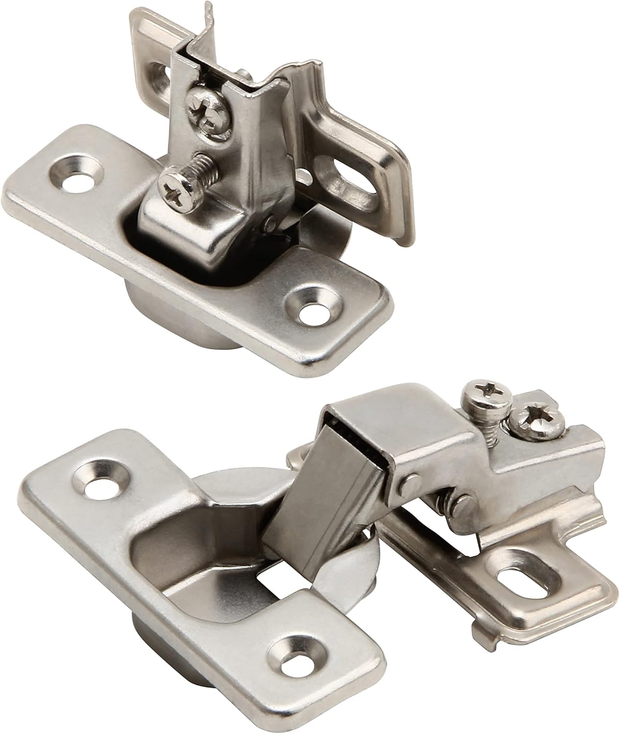 Pack of 10 Silverline Face Frame Compact Cabinet Hinges - Concealed Euro 105Deg Self Closing