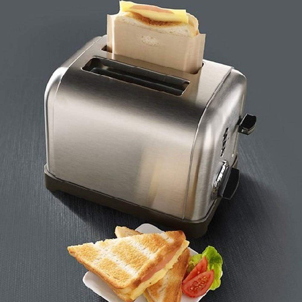 Pack of 10 YOOCOOL Reusable Non Stick Toaster Bags - Heat Resistant, Easy to Clean - Ideal for Grilled Cheese Sandwiches