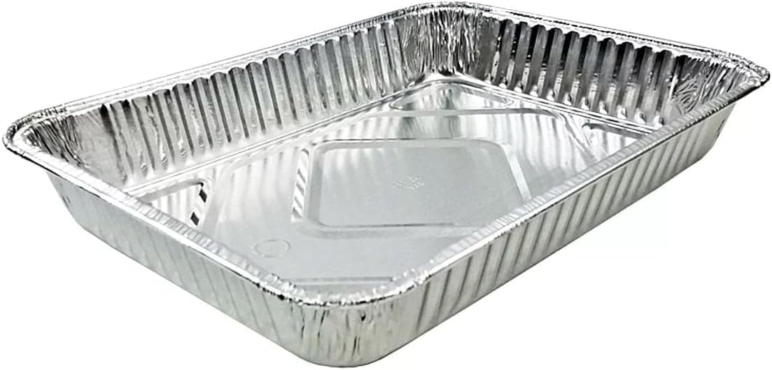 Pack of 100 Sets 13" x 9" x 2" Disposable Aluminum Foil Cake Pans with Dome Lids - Ideal for Baking, Storing Cakes, Casseroles, and Rolls - 108 oz Rectangular Pan - REF# 394