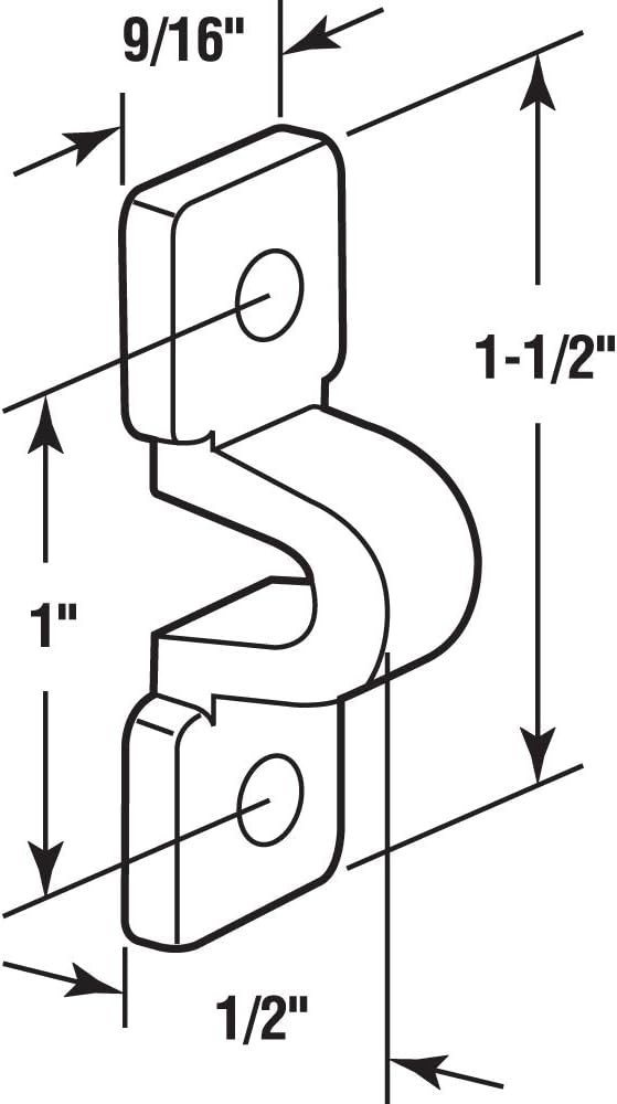 Pack of 12 White Plastic Loop Clips for Wire Shelves - Prime-Line MP7018