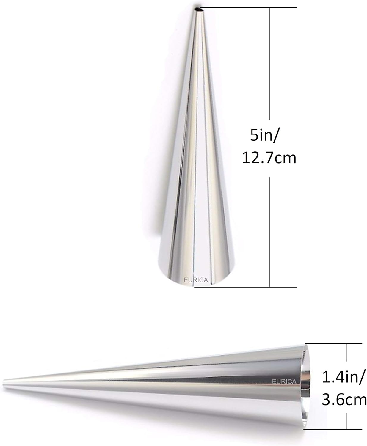 Pack of 16 Large 5-inch EUICAE Cream Horn Molds for Baking Cream Horns